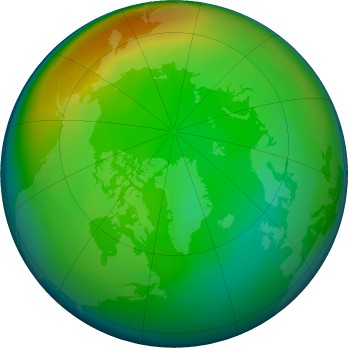 Arctic ozone map for 2024-12